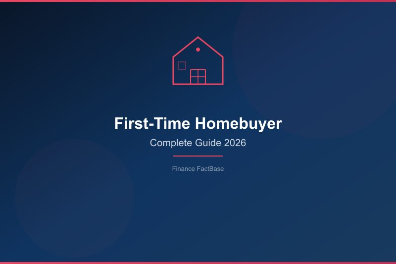 First-time homebuyer guide — couple holding keys in front of their new home