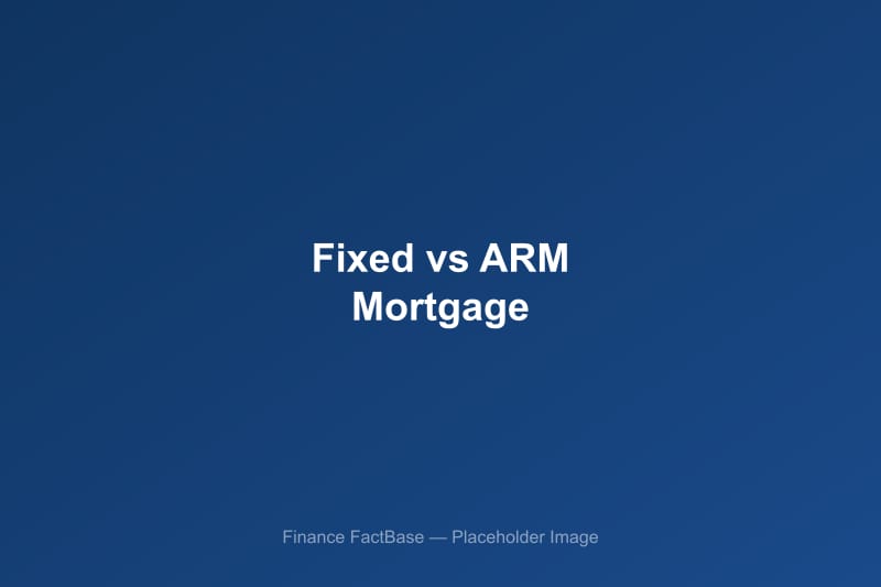 Side-by-side comparison of fixed-rate and adjustable-rate mortgage terms with rate charts and payment calculations