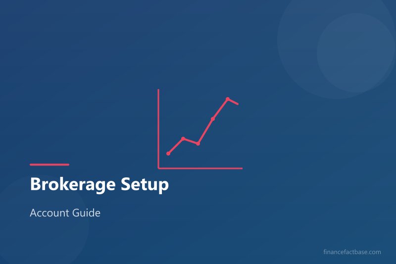 Step-by-step brokerage account opening process on a laptop screen