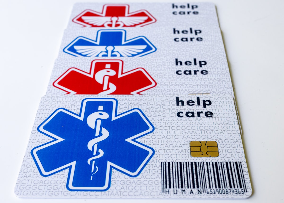 Health card used to verify medical debt credit report billing details