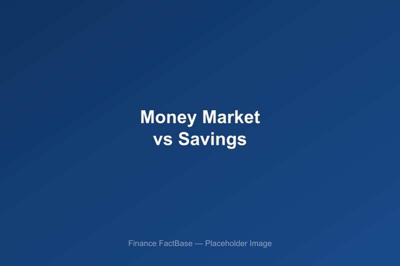 Side-by-side comparison of money market account and high-yield savings account features including rates, access, and minimum balance requirements